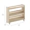 Flash Furniture Bright Beginnings Commercial Space Saving Wooden Mobile Classroom Storage Cart, 3 Angled Shelves, Locking Caster Wheels, Kid Friendly Design, Natural MK-ME13705-GG - alternate 6